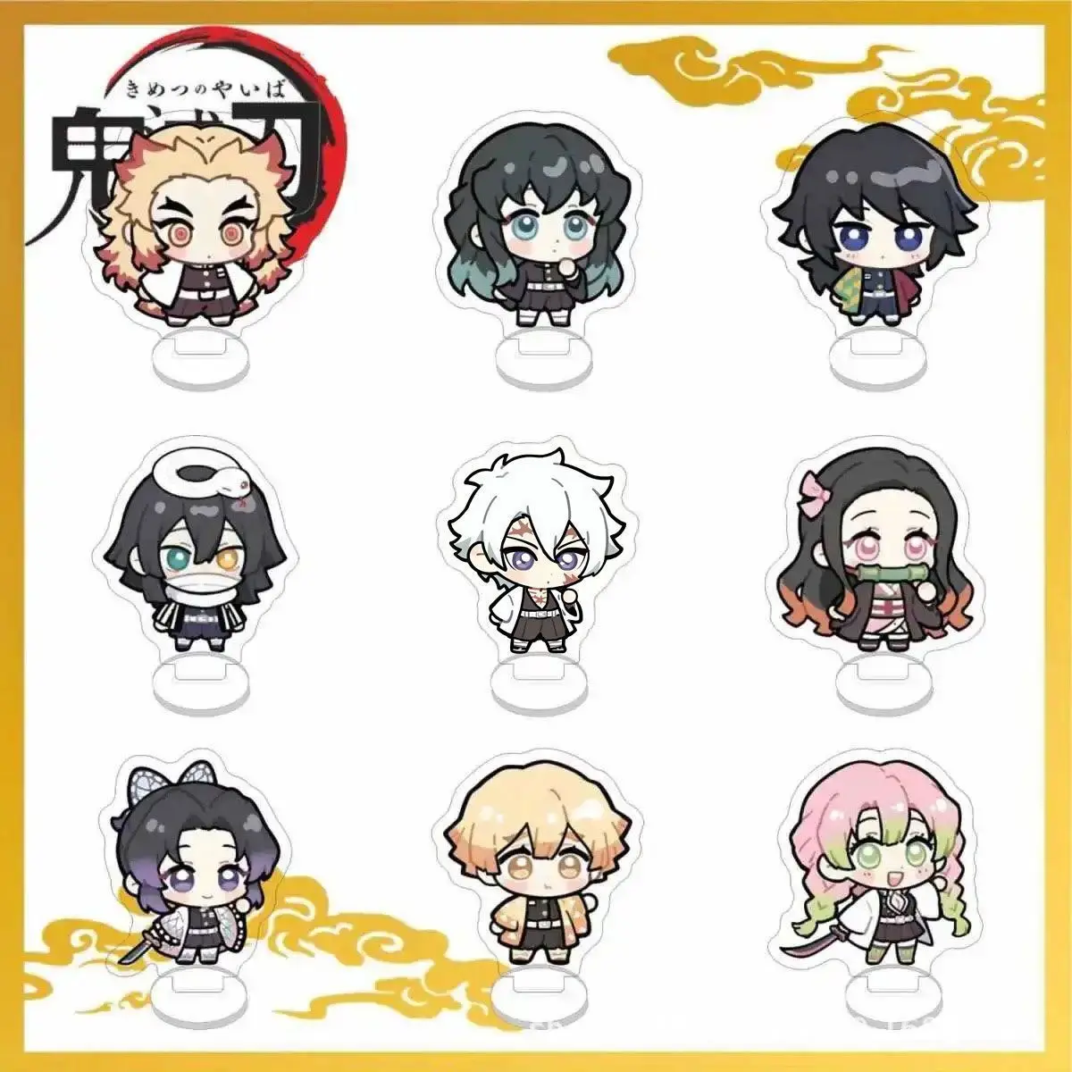 

Chibi Demon Slayer Stand Up Sign Kyojuro Rengoku Desktop Ornaments Muichiro Giyu Kawaii Figure Model Toys Indicative Board Gift