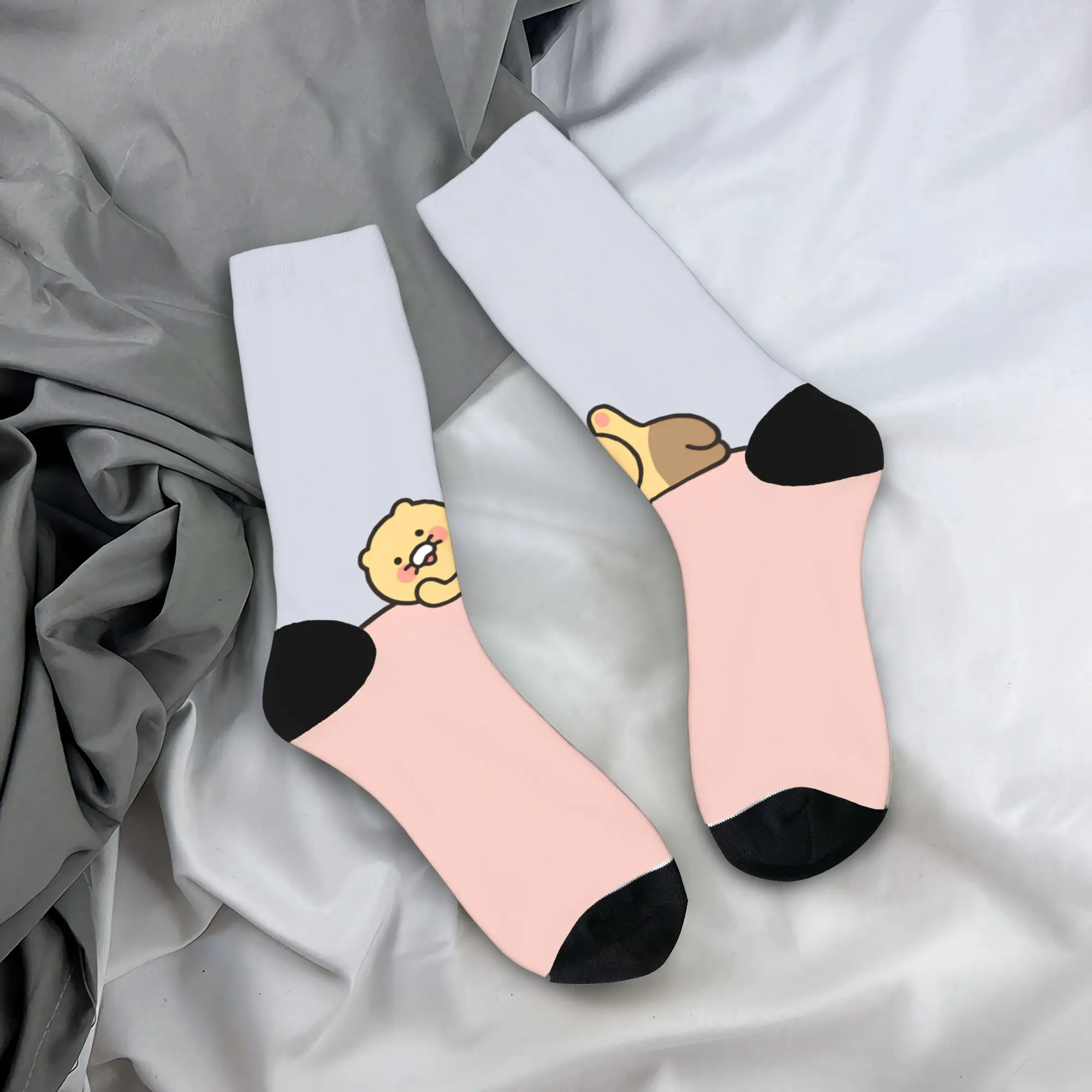 

Носки для пар K-Kakaos F-Friends Choonsiks, чулки, нескользящие средние мягкие носки, зимние велосипедные носки с забавным узором