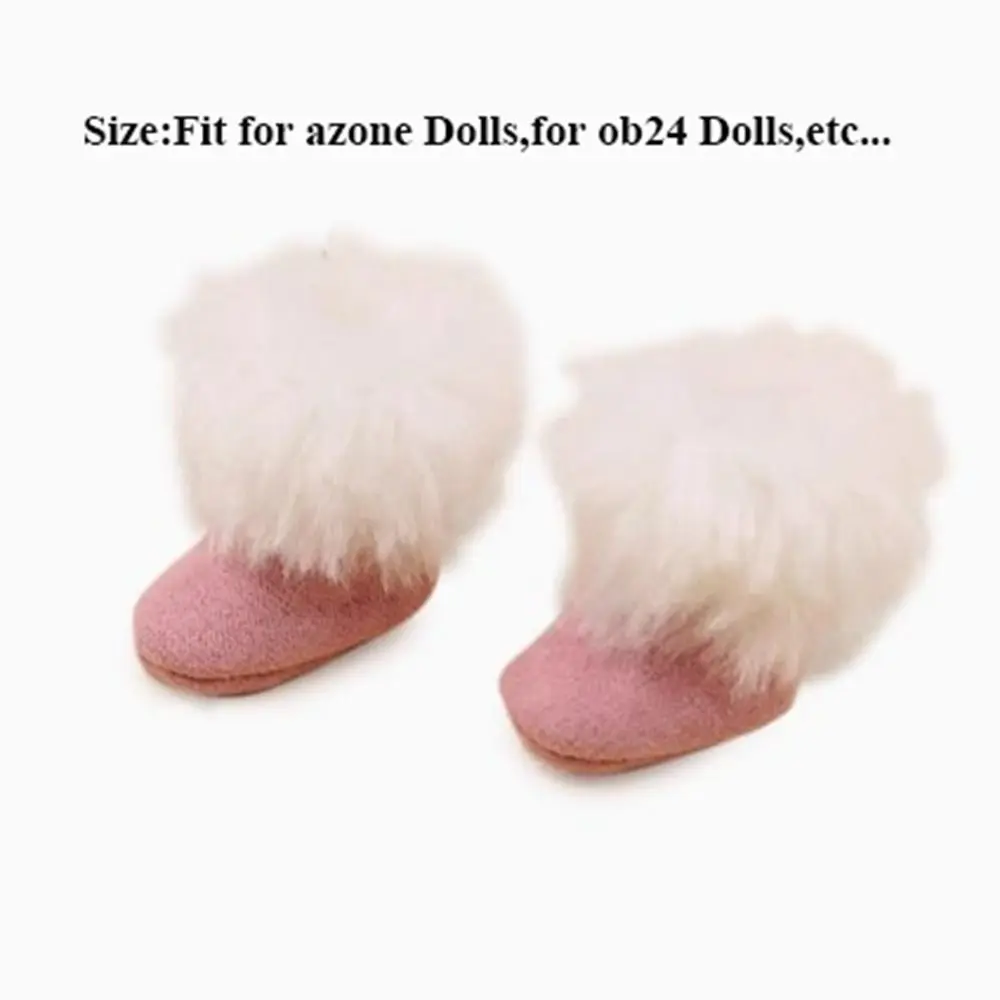 أحذية دمية عادية موضة أحذية الثلوج البلاستيكية لتقوم بها بنفسك دمى هدايا الملابس والاكسسوارات الترفيه فراء الأحذية لدمى ob24 لدمى أزون