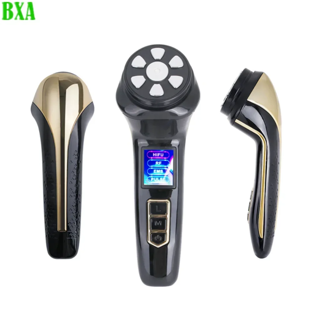 Skin Rejuvenation, Moisturizing and Wrinkle Removal Beauty Instrument 4IN1 HIFU Facial Ultrasonic Knife EMS Micro-current