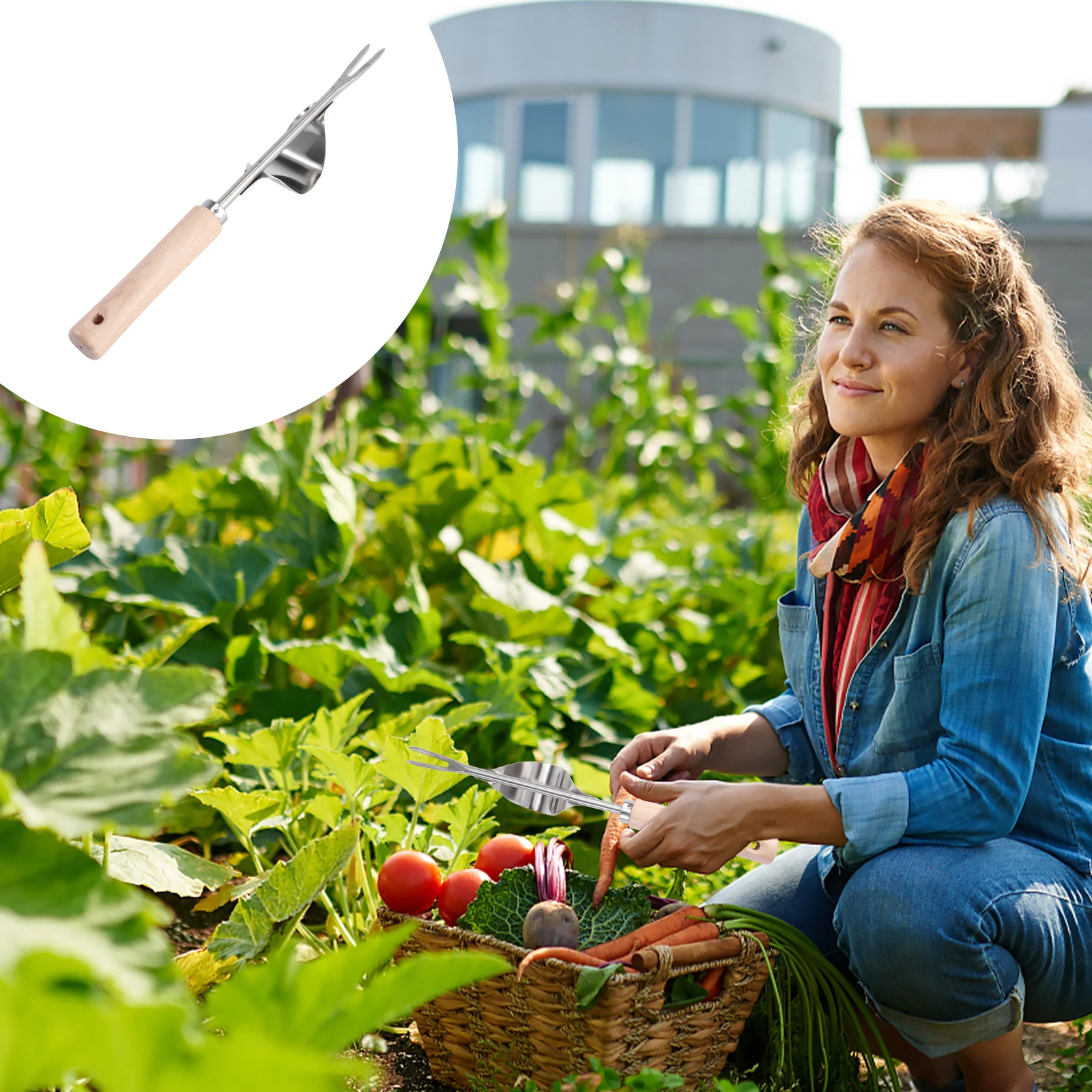 

Garden Weeding Tools Stainless Steel Y Type Shovel Mouth Manual Root Remover Plastic Handle Ideal for Digging Weeding