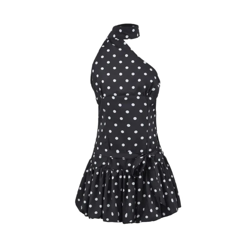 ชุดเดรสทรงบับเบิ้ลแบบไหล่เดียวสำหรับผู้หญิงวัยรุ่น