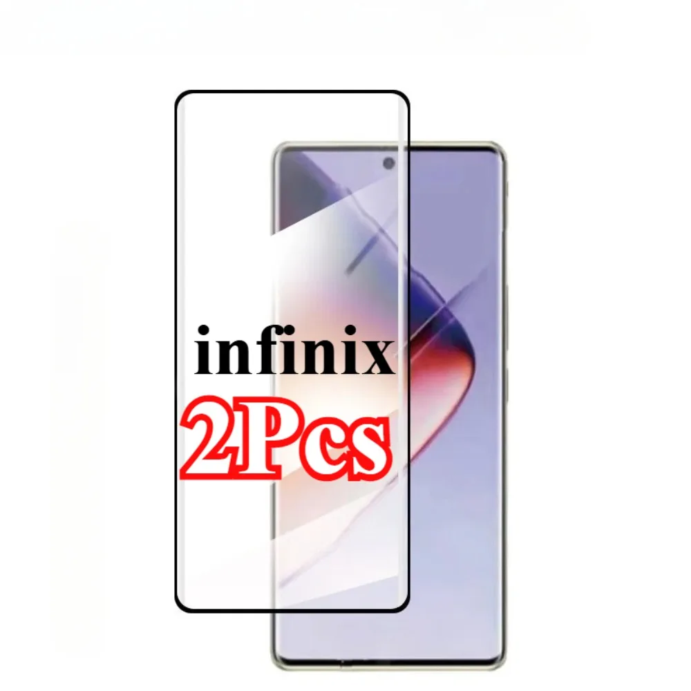 2Pcs 9D Full Cover Tempered Glass for Infinix Note 50 Pro+ 50s Full Coverage Protection Glass for Infinix Note 50x 50Pro