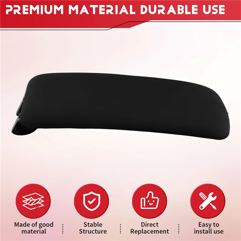 

N26R-Car Center Console Armrest Upper Cover Latch 8X0864245B For A1 8X1 8XK 2012-2018 Arm Rest Box Lid Pad Cloth+Plastic