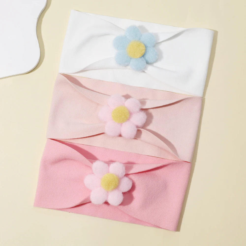 

Детские повязки на голову с цветами, милые нейлоновые повязки на голову для маленьких девочек, мягкие эластичные повязки для волос, аксессуары для волос для новорожденных, малышей