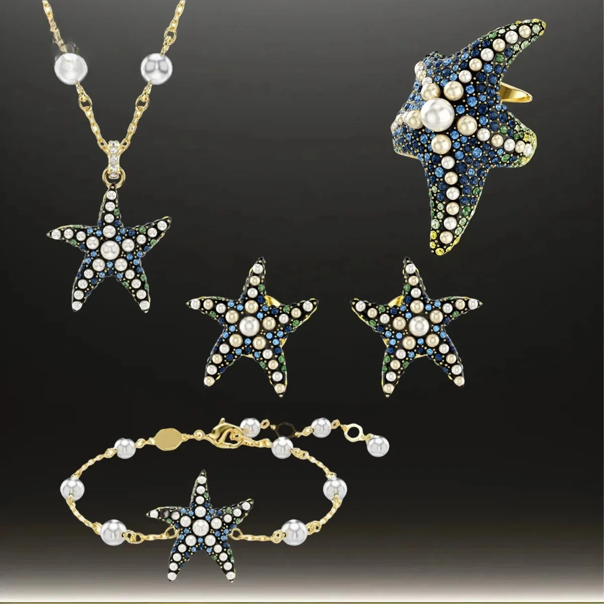 

Новинка 2025, хит продаж, текстура, серия Ocean, ожерелье, кулон, кольцо для ногтей, комплект ювелирных изделий, модный индивидуальный уникальный дизайн