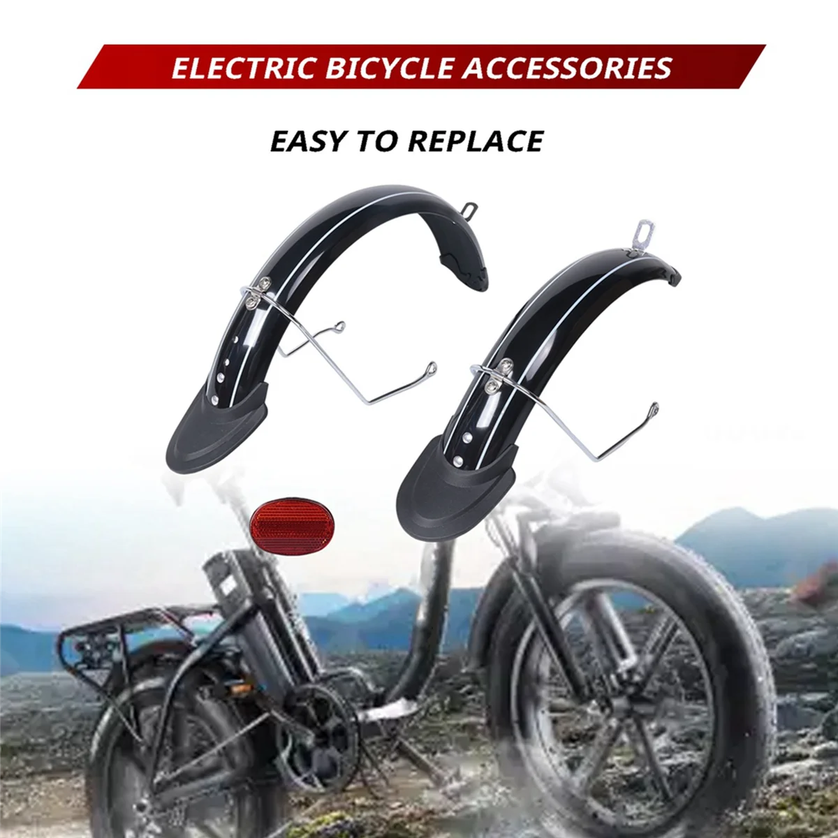 【Ценная цена!】Для 14-дюймового крыла электрического велосипеда Kugoo V1, складное крыло велосипеда, кронштейн из алюминиевого сплава «все включено», A