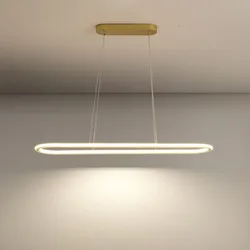 Moderno led pingente de luz para sala estar jantar quarto cozinha pendurado anel lâmpadas decoração casa interior luminária