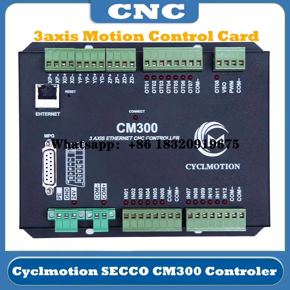 

Cyclmotion 3axis control card CNC engraving 3D simulation processing trajectory preview realtime tool path CM300 milling machine