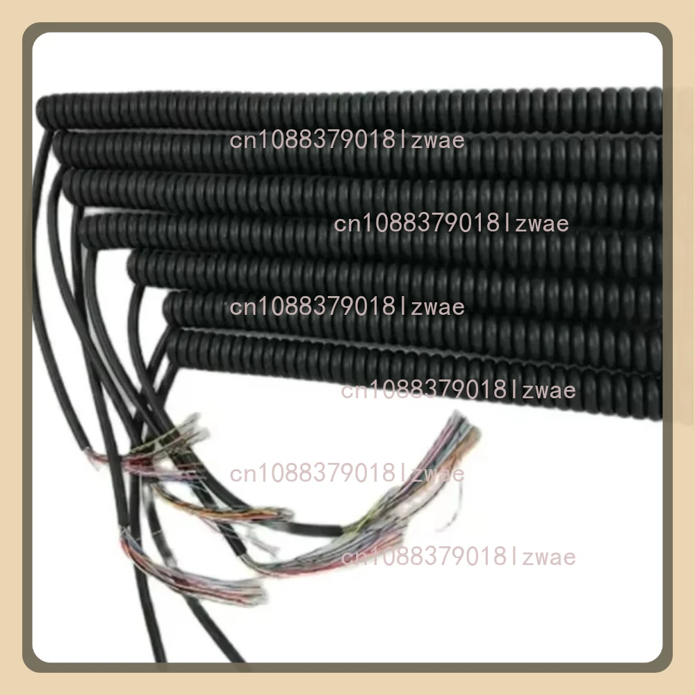 12 15 16 17 18 19 21  Cores Spring Spiral Cable Coiled Cable for CNC Handheld Encoder Manual Pulse Generator MPG 1pc