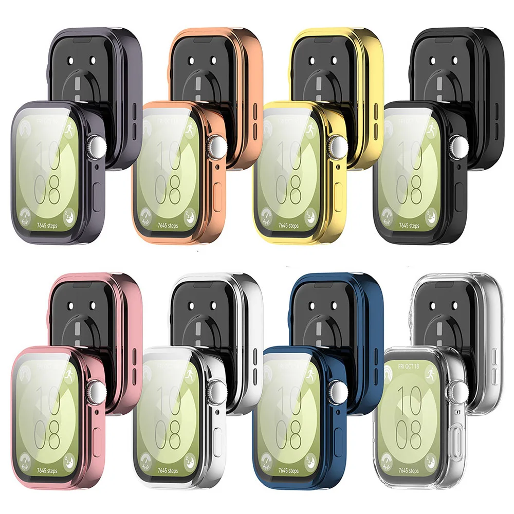 TPU Protective Case For Huawei Watch Fit 3 Full Coverage Screen Protector Shell Cover Bumper