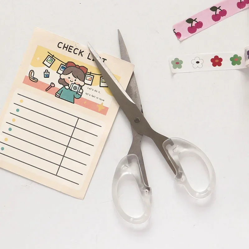 Semplicità Manico trasparente Forbici per cancelleria Arredamento per la casa per belle arti Decorazioni morbide Ufficiale Utensili da taglio Forniture per ufficio