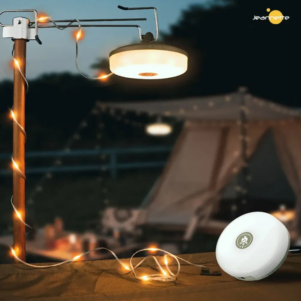 Imagem -02 - Impermeável Lâmpada Led para Camping 10m Ip67 Luz Colorida Atmosfera Sucção Magnética Pendurado para Barraca Jardim