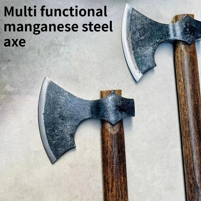 

NEW Multifunctional Outdoor Manganese Steel Forging Self-defense Tactical Axe Camping Tree Cutting EDC Axe