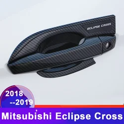 Car External Outer Door Handle Catch Cover Door Bowl Protection Trim Sticker For Mitsubishi Eclipse Cross 2018-2022 Accessories