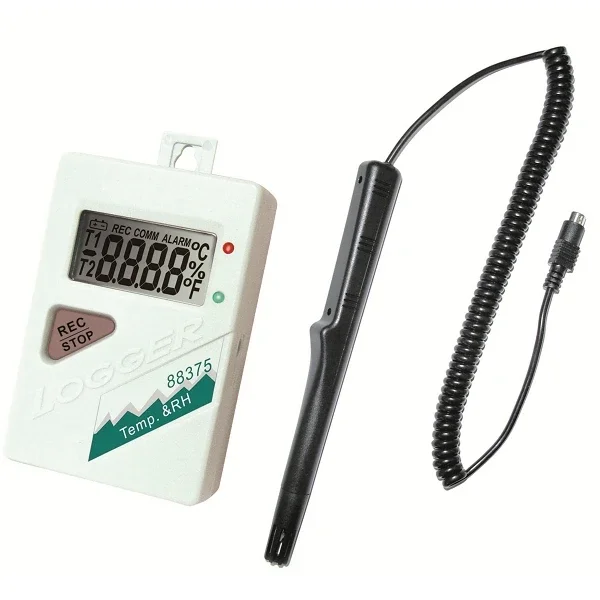 

88375 Hygrometer Recorder with External Humidity Temperature Sensor Hygrometer Data Logger