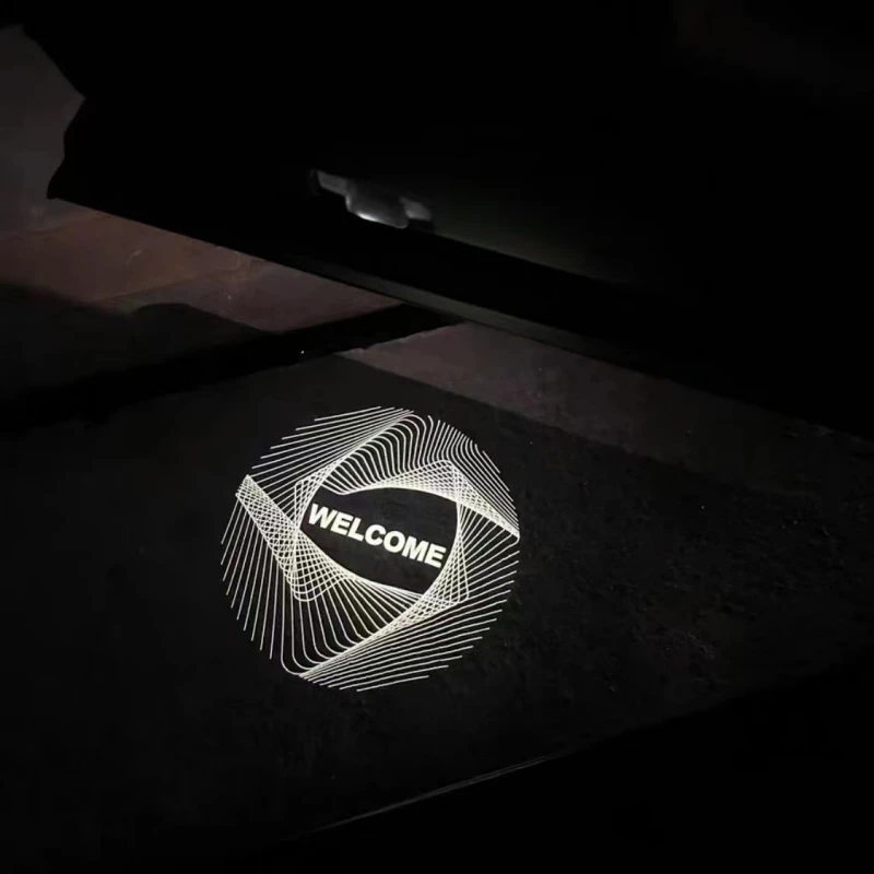 2x Uniwersalny Projektor Laserowy LED z Logo Powitalnym do Drzwi Samochodowych, Bezprzewodowe Światło Shadow Ghost dla Maserati Levante 2016-2021 2022 2023 2024