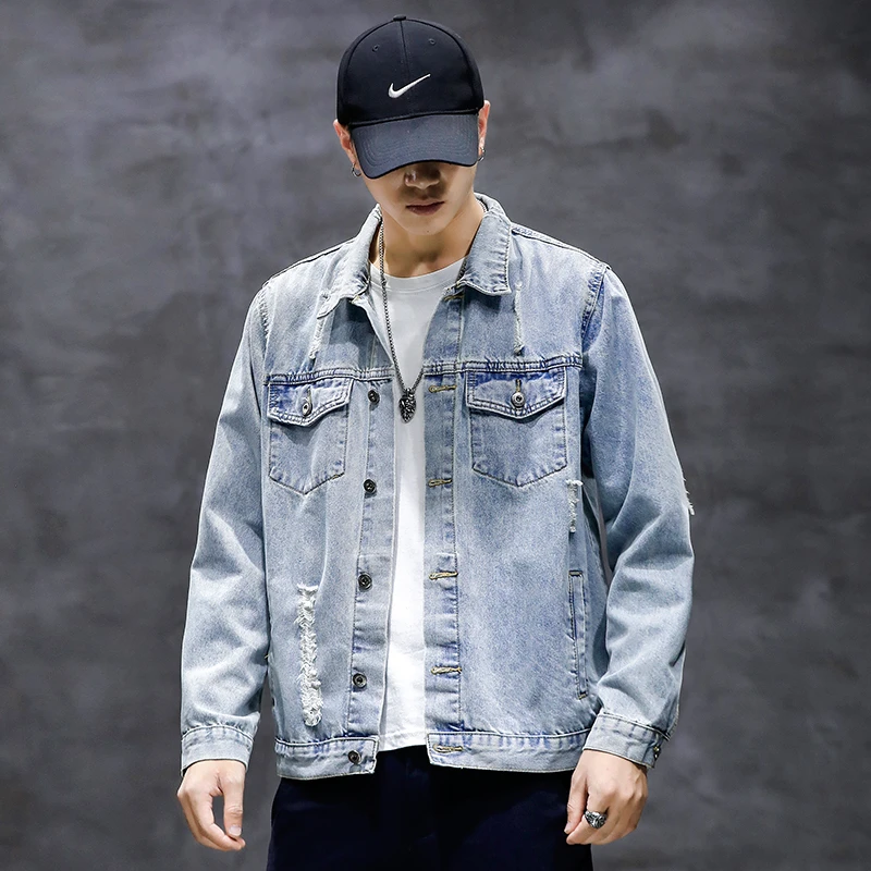 Embroidered Jacket 20203New Fashion Stand Collar Jacke Plus Size Men's Hip Hop Casual Men's Jacket Wing Pattern Embroidery 5XL