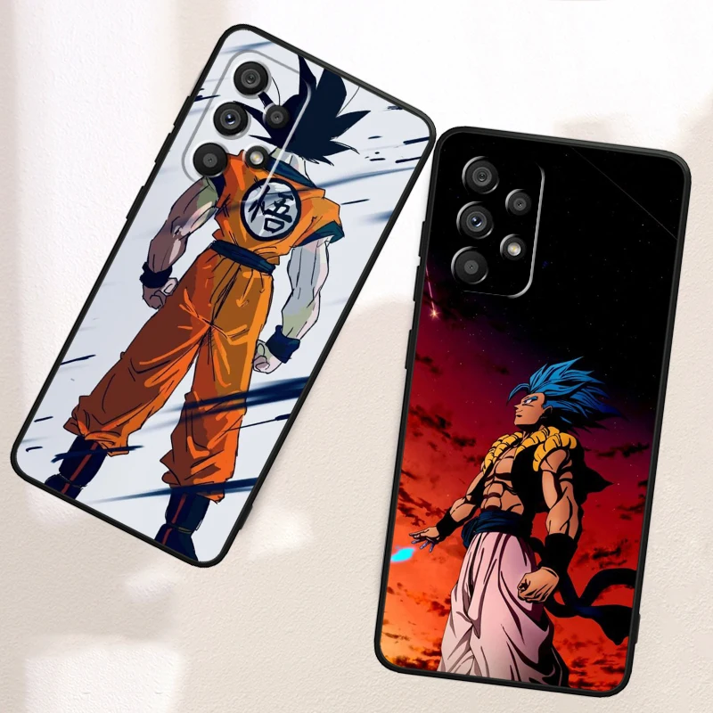 Luxury D-Dragon Ball Goku For Samsung A53 A52 A33 A32 A51 A71 A21S A13 A73 A50 A22 A23 A03 A72 A54 A12 5G Black Phone Case