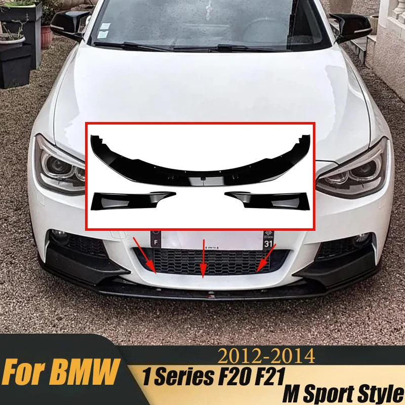 

Front Bumper Lip for BMW 1 Series F20 F21 2012-2014 M Sport Style Car Spoiler Splitter Body kits Cover Tuning Trim Accessories