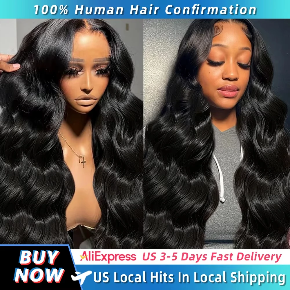 Body Wave HD Lace Closure Wig 4x4 5x5 13x4 13x6 18-44 Inch 200 Density Pre Plucked Baby Hair Brazilian Human Hair For Black Women