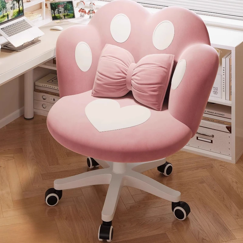 

girl cute office chair bedroom comfortable lift rotating makeup chair backrest dresser ergonomic sedia gaming ufficio furniture