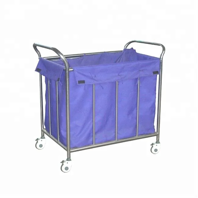 Stainless Steel Hospital Contaminant Garbage  Trolley