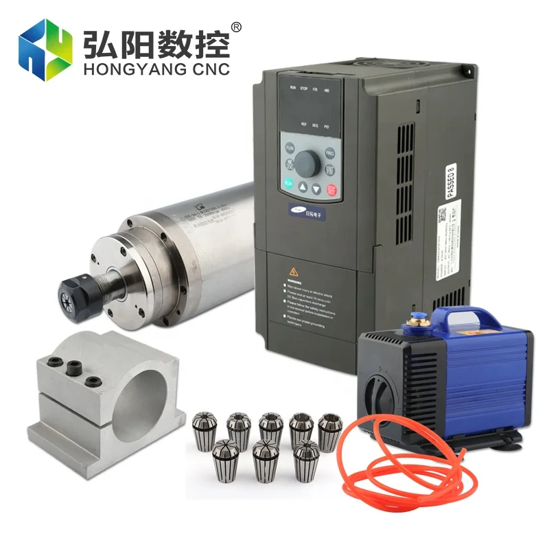 

Cnc Controller Kit 2.2 kw Water Cooled Spindle Motor +3 Phase Frequency Converter+pumps+clamping Tools