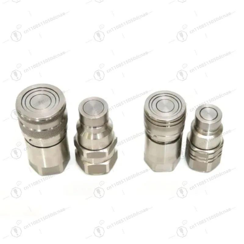Stainless Steel ISO 16028 Hydraulic Flat Face Quick Coupler NWP 4 Series Custom