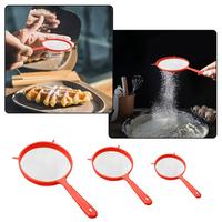 3pcs/set Filtering Tool Strainer Multifunctional Filter Noodle Powder Soy Milk Filtering Plastic Handle Kitchen Baking Tools