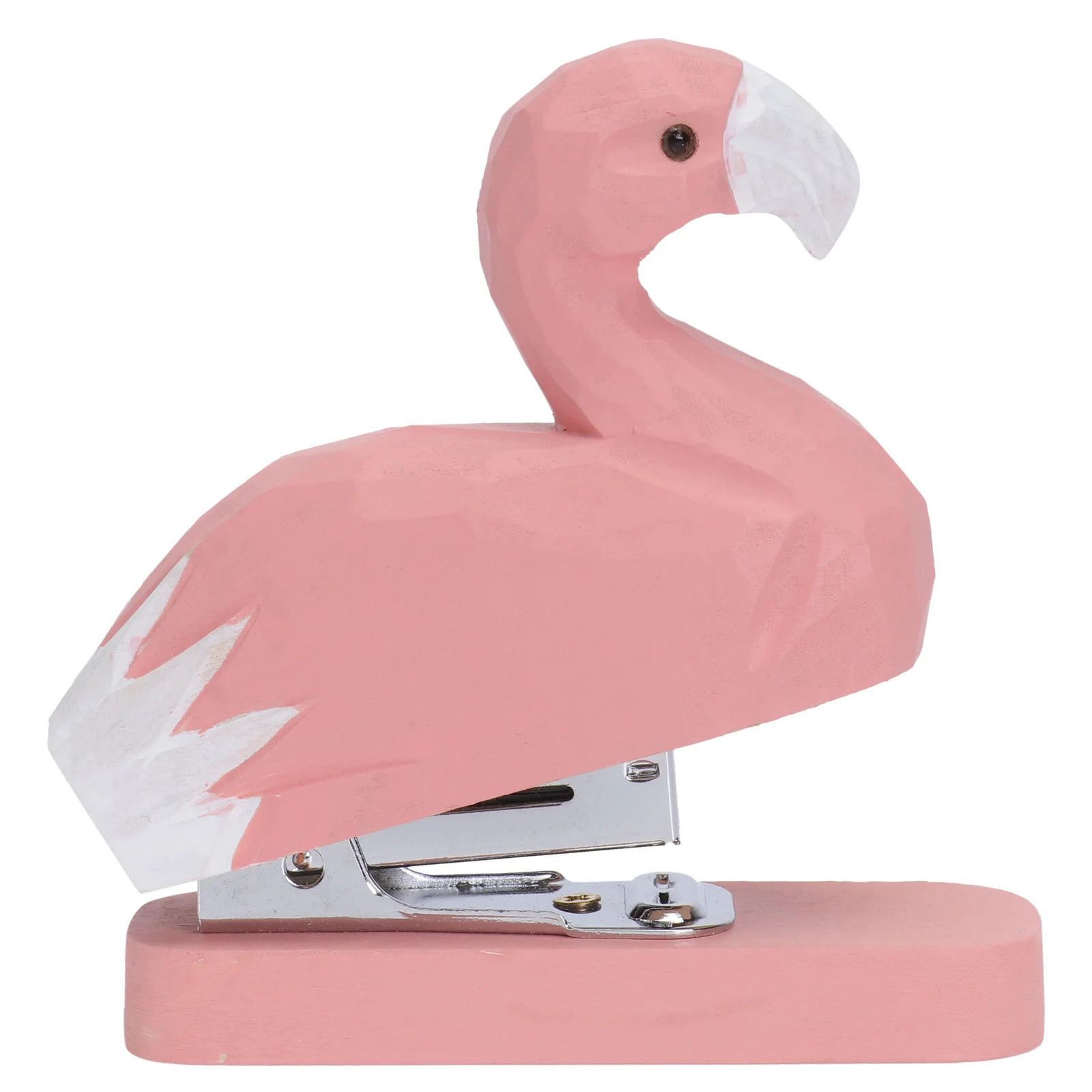 

Portable Flamingo Shape Wooden Stapler Creative Manual Stapling Machine for Student School Office Supplies Portable Stapler