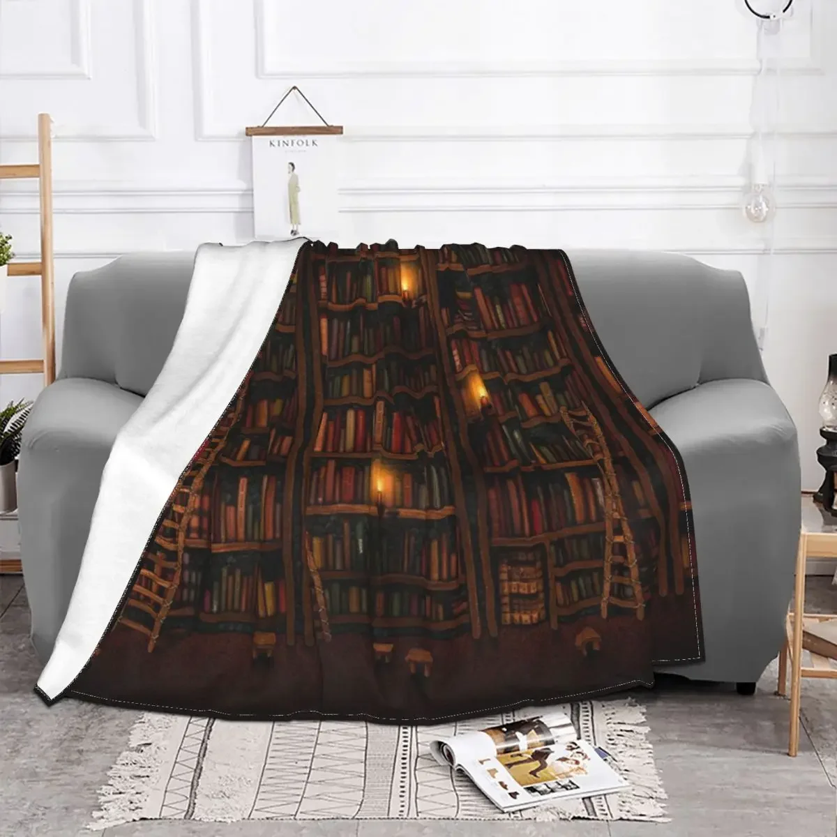 

Book Lovers Plaid Baby Blanket Sofa Cover Fleece Summer Vintage Ultra-Soft Multi-function Throw Blanket for Sofa Couch Bedspread
