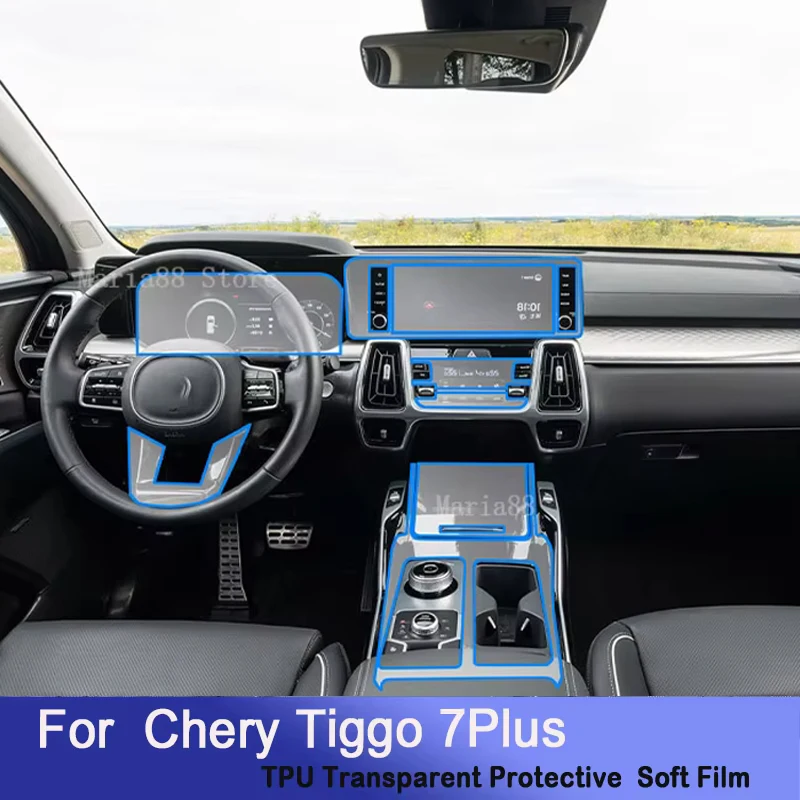 

For KIA SORENTO 2021 2025 Car instrument Interior Center Console Transparent TPU Protective Film Anti-scratch Repair Sticker