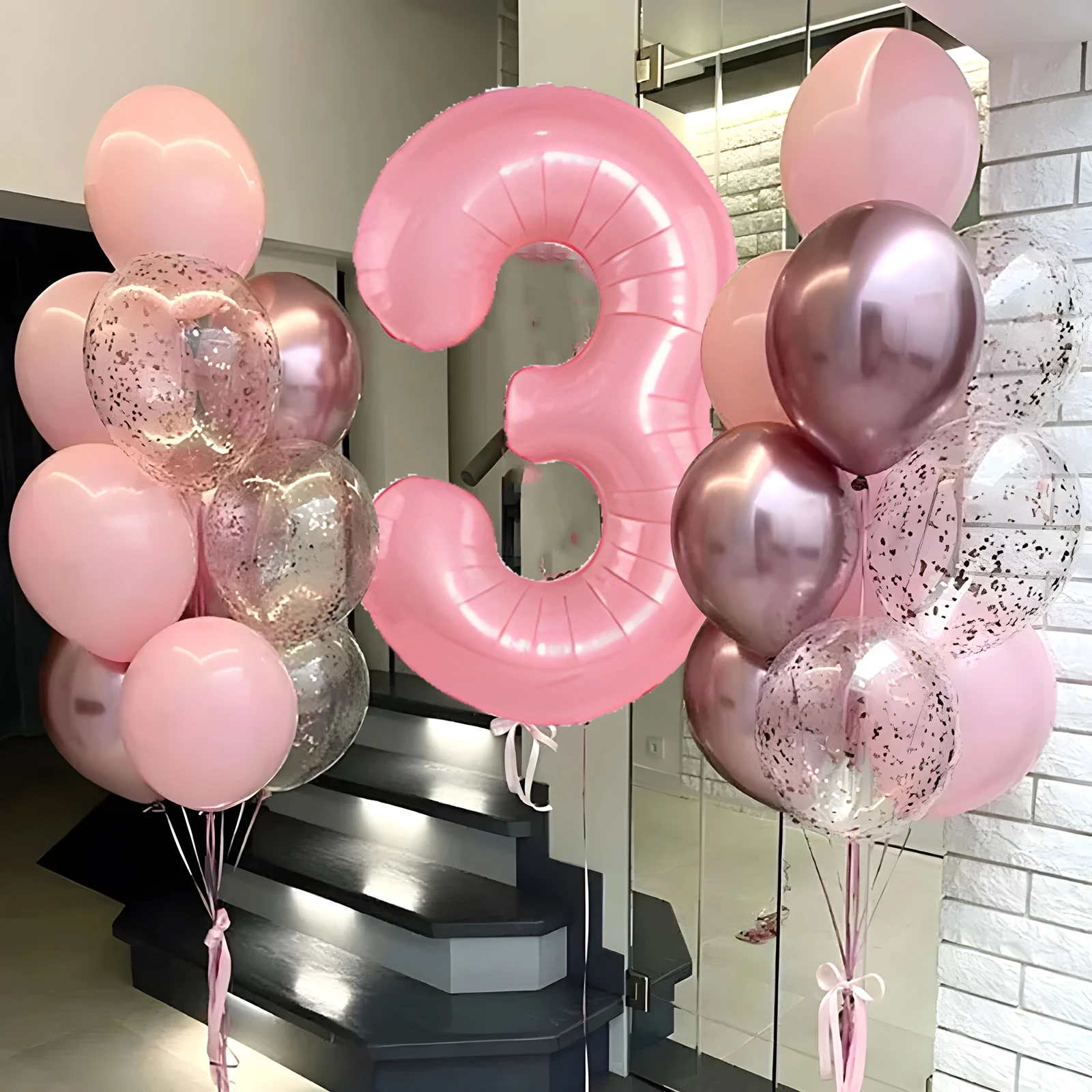 21pcs Pink 32inch Number Foil - Wedding Day Supply Kit 评论和价格