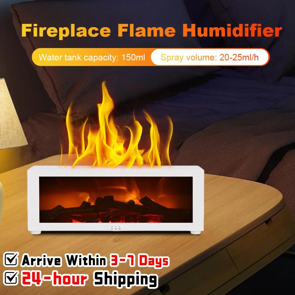 

Bedroom Lasting Fragrance Machine Remote Control Flame Air Humidifier Flame Essential Oil Diffuser Desktop Aromatherapy Diffuser