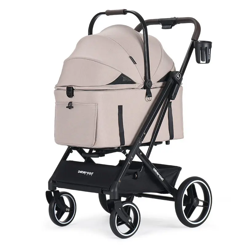 2 in 1 Pet Stroller for Medium Dogs Cats Detachable Lightweight Foldable Travel Carrier