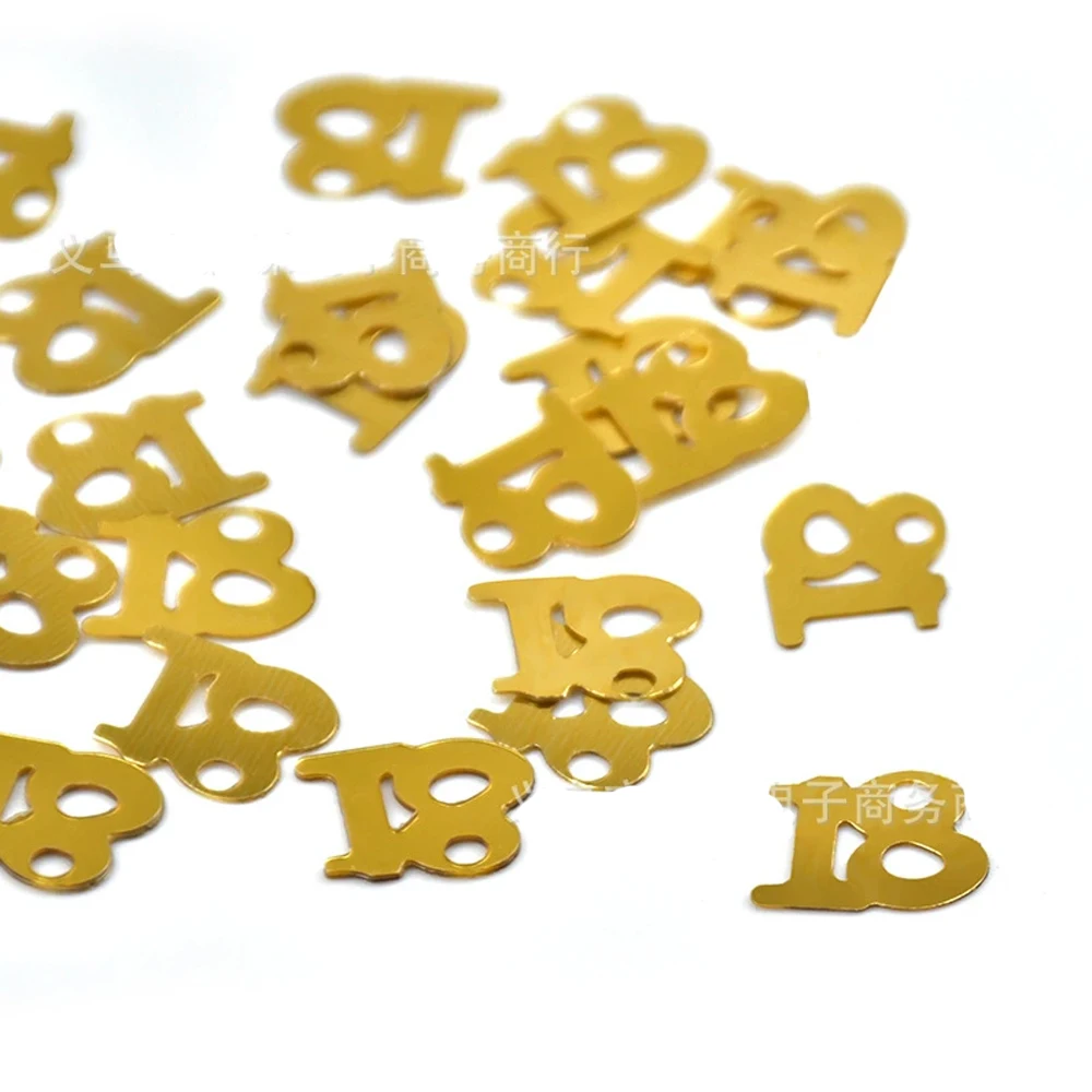 1–10 Stück 18/30/40/50/60th Geburtstag Pailletten-Konfetti für Jungen und Mädchen, Jubiläumsfeiern, Party, Geburtstag, Tischkonfetti, Dekoration – Detail 2