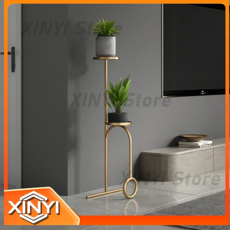 Simple Modern Multi-layer Iron Plant Shelves for Flowers Balcony Green Luo Flower Rack Stable Bearing Metal Stand for Indoor