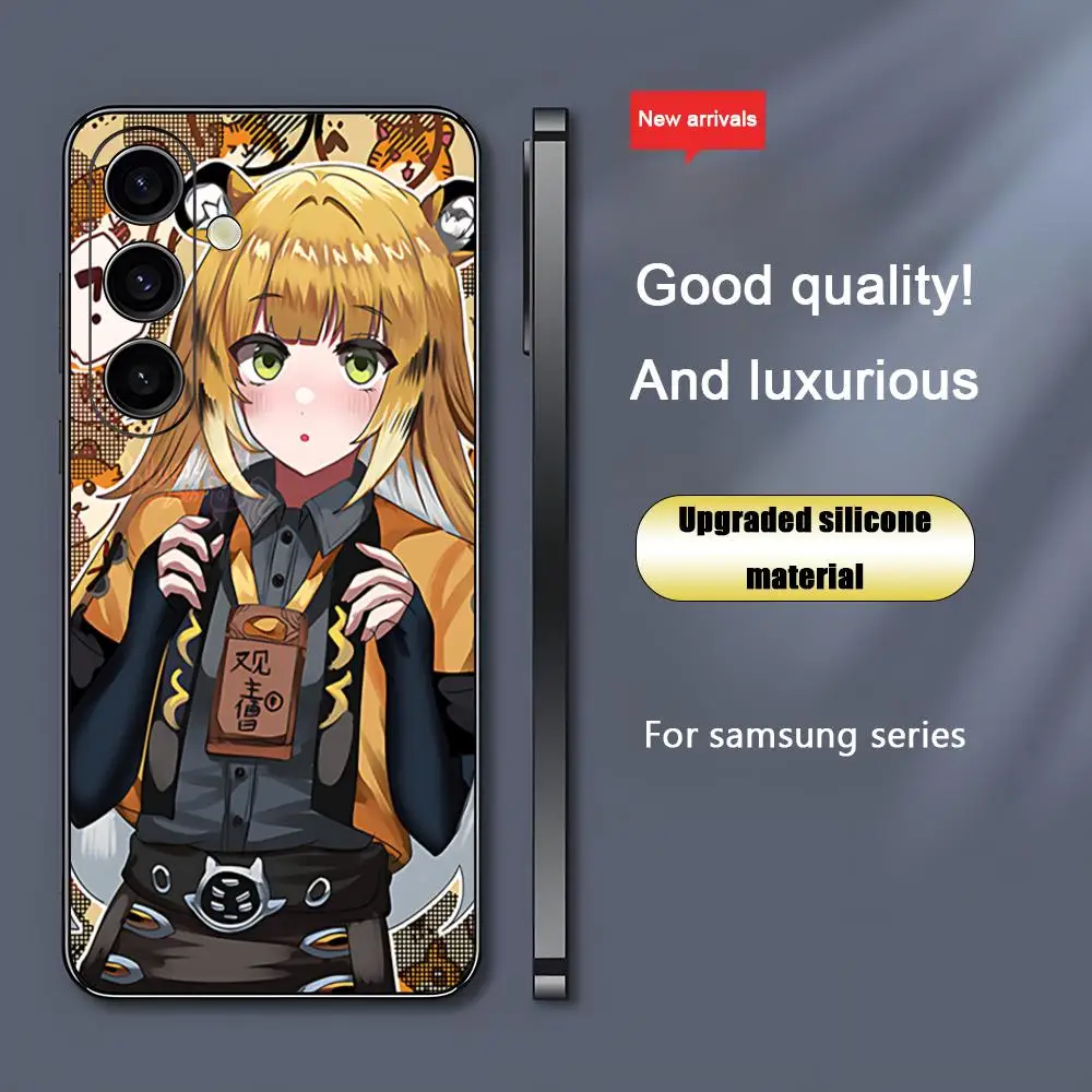 حافظة هاتف Zenless Zone Zero Ju Fufu ZZZ لهاتف سامسونج جالاكسي S25 S24 S23 S22 S21 S20 Plus Ultra Note20 Soft Black #3