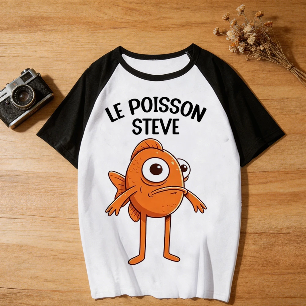 Le Poisson Steve shirt women cheap harajuku streetwear clearance sales grunge top tees cutecore y2k aesthetic emo alternative