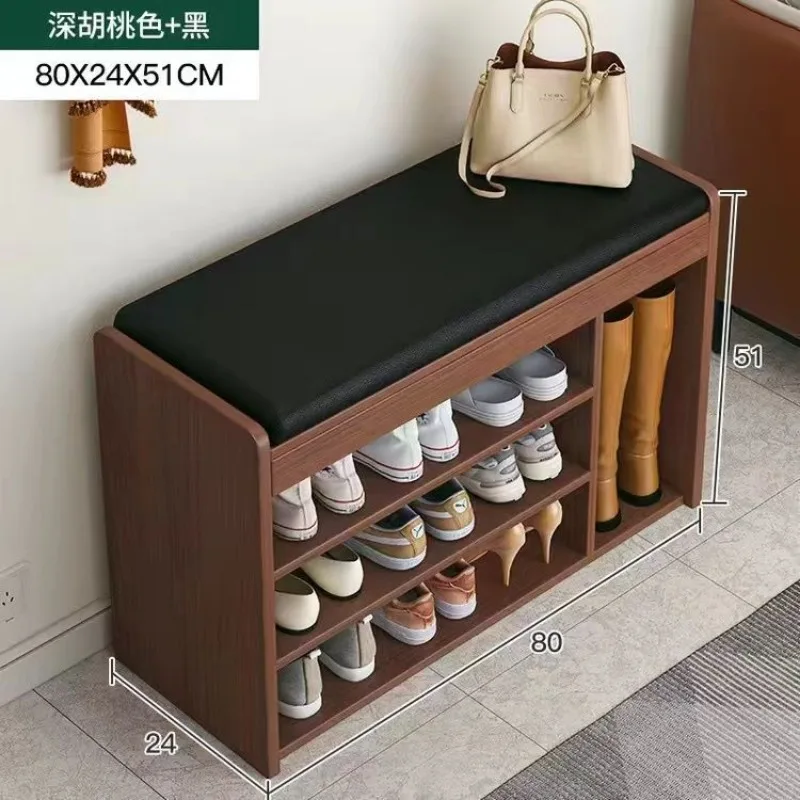 Long shoe stool door can sit household storage stool  multi-functional large shoe cabinet chair collection