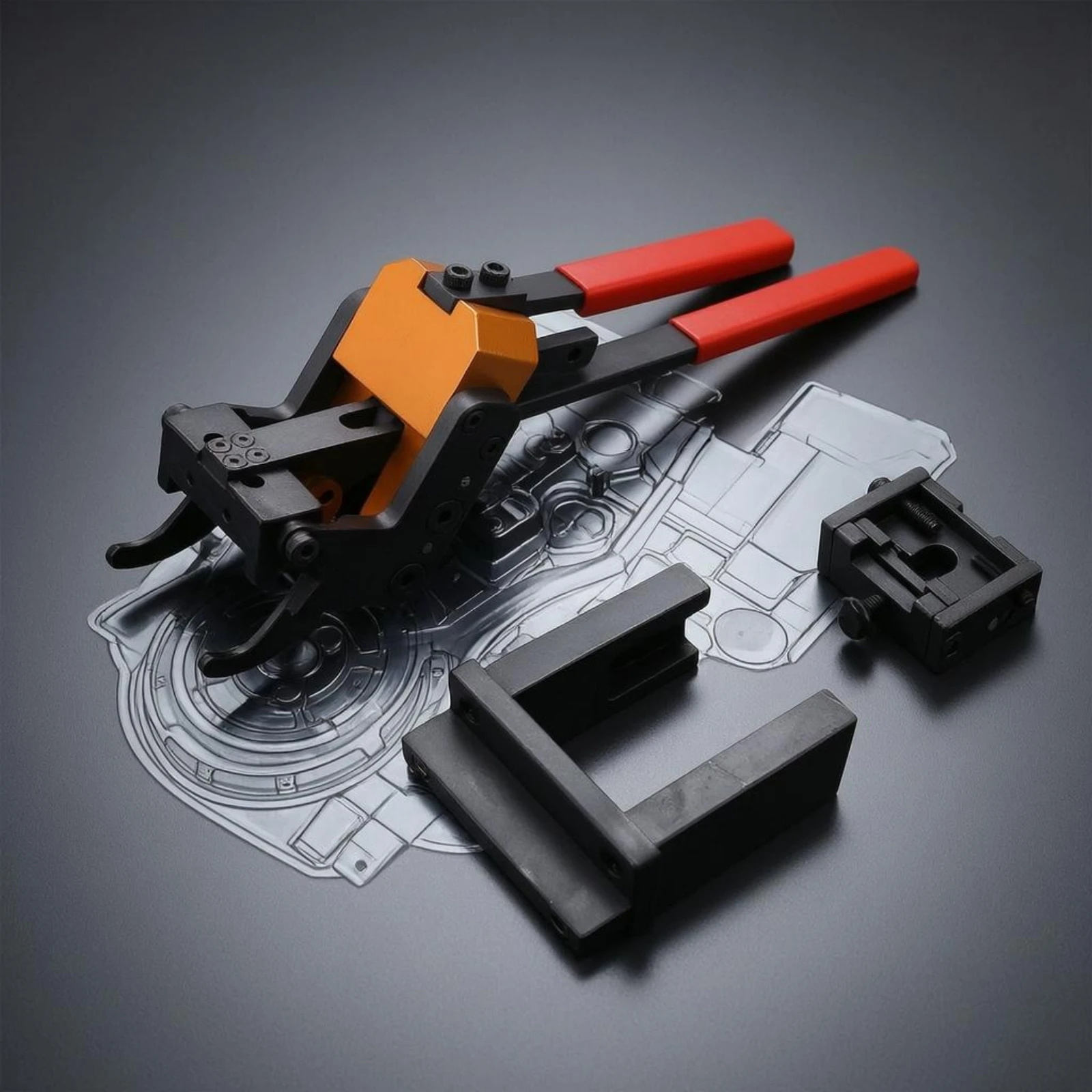 Engine Valve Eccentric Shaft Clamp Tool Adapter Blocks Eccentric Shaft Clamp Tool Valve Spring Compressor Red Handles