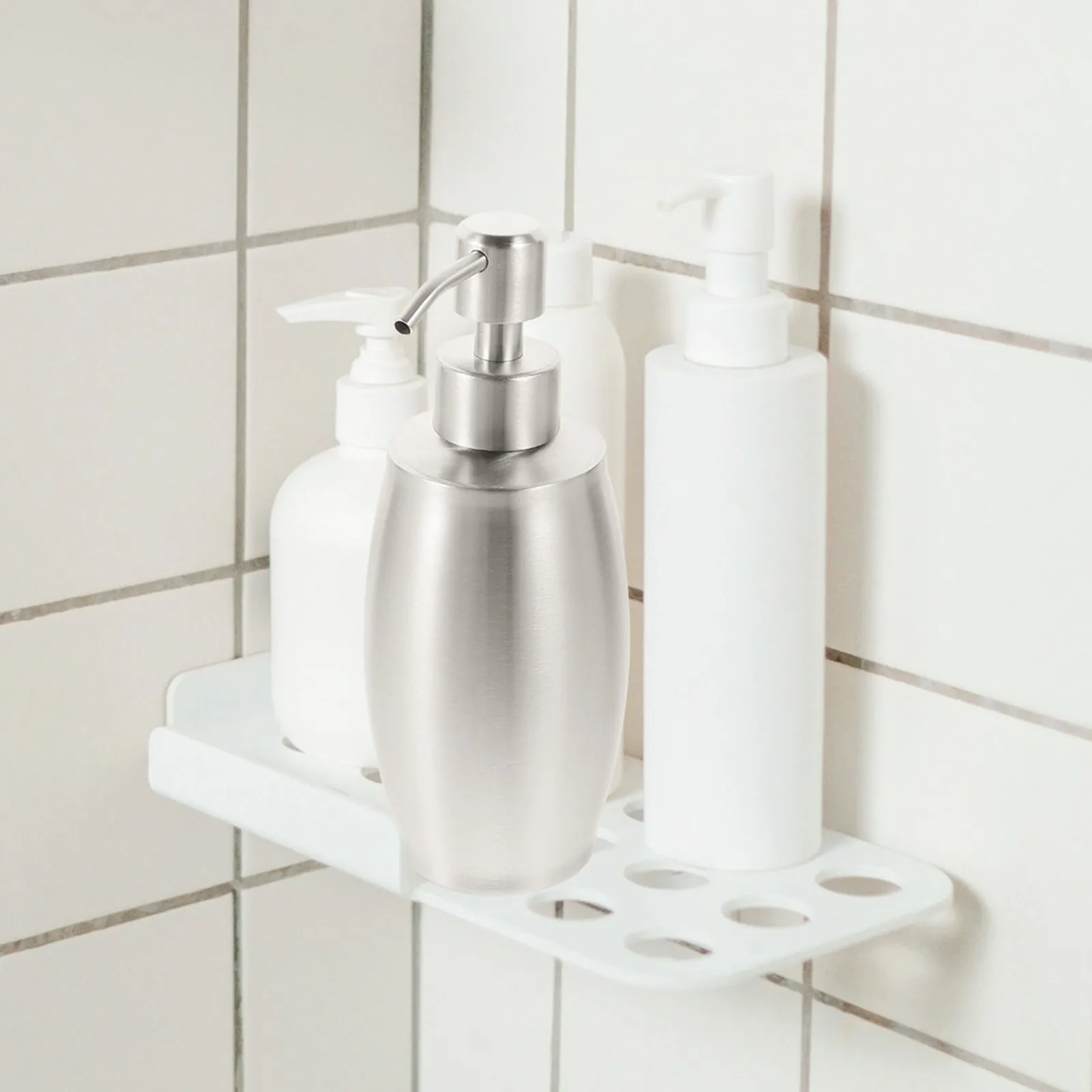 

Stainless Steel Lotion Bottle Refillable Pump Dispenser Leakproof Suitable for Shampoo Conditioner Soap Home Travel Use