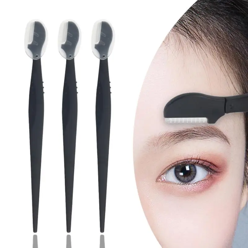 10Pcs Disposable Microblading Eyebrow Trimmer Safe Lightweight Eyebrow Knife Convenient Makeup Tools for Trip Business Travel