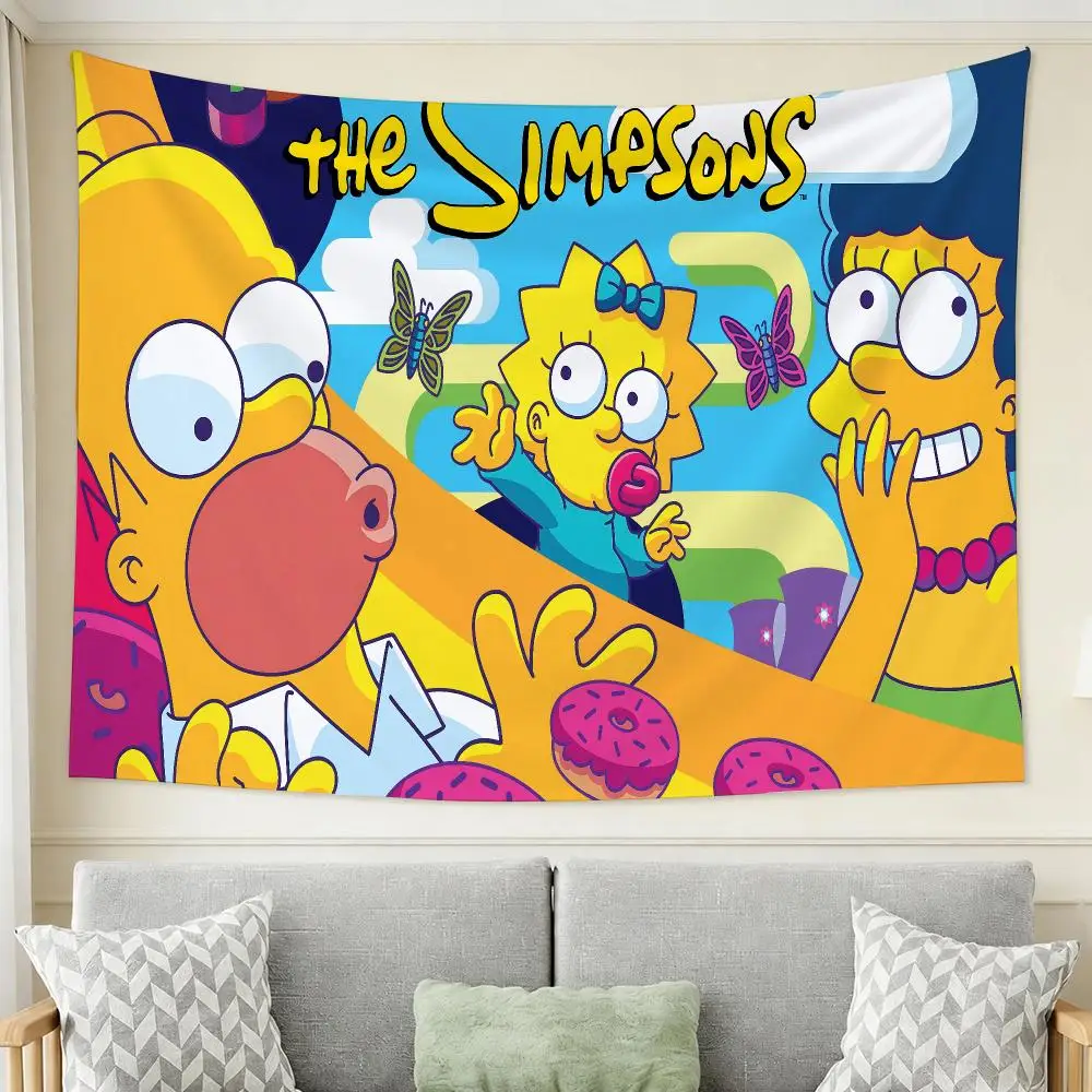Animation S-The Simpsons			 Tapestry Wall Hanging Tapestry Aesthetic Room Decor Banners for Bedroom Living Room Outdoor Party