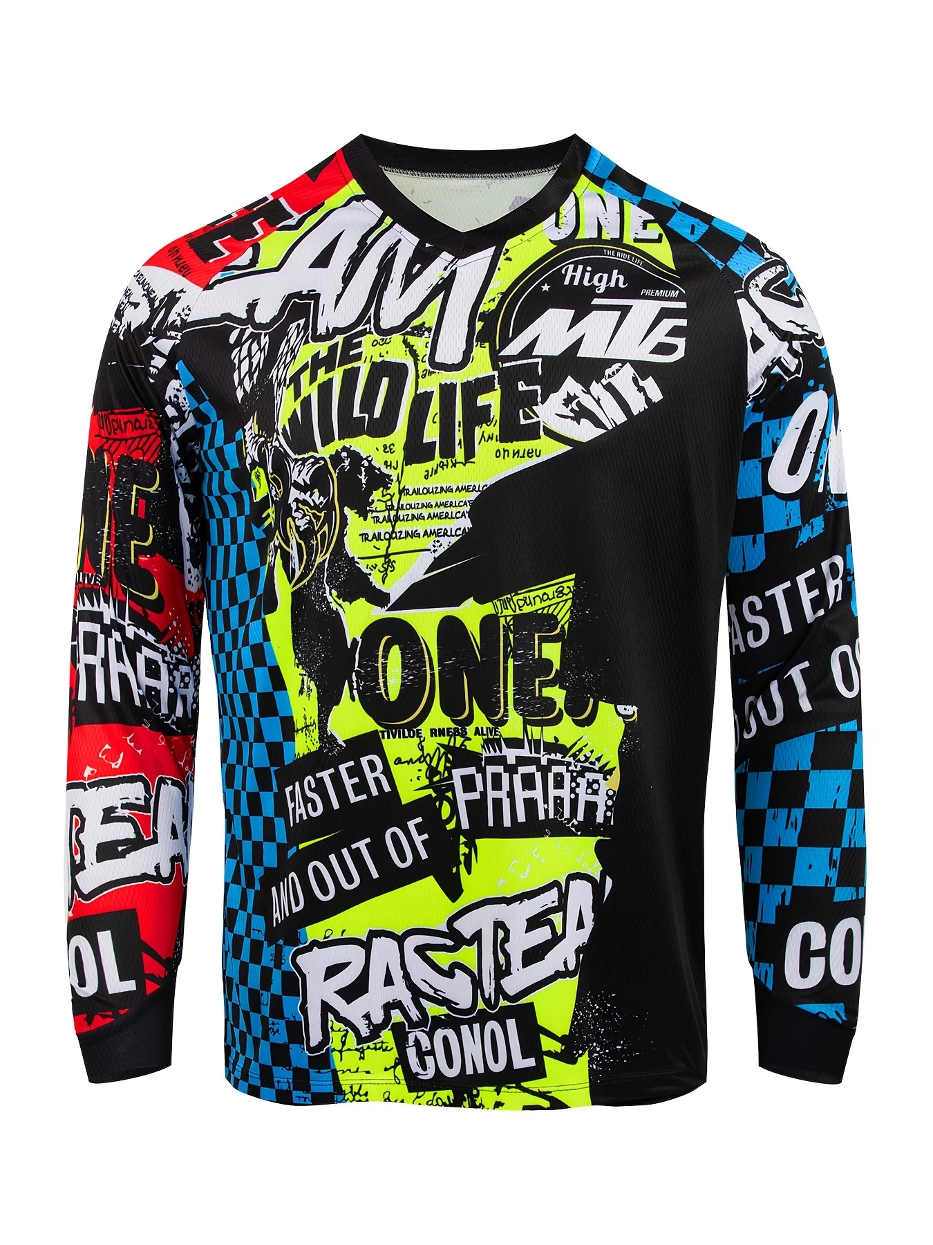 Graffiti MTB Motocross Langarmtrikot, Familien-Set, Offroad-Dirt-Bike-Renn-Sporttrikot, bedrucktes Freizeit-Outdoor-Reit-Oberteil – Detail 5