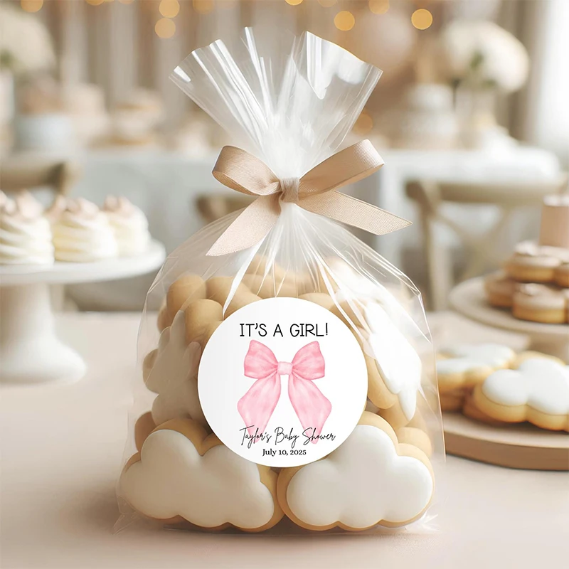 Custom Baby Party Stickers, Personalized Labels, Baby Gender Reveal Party Favor Stickers, Party Gift Labels