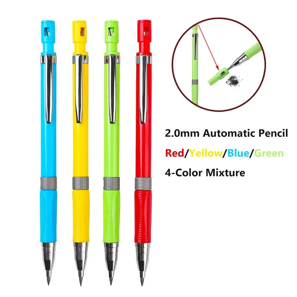

Simple 5.0mm Mechanical Pencil With Pencil Sharpener Smooth Writing Propelling Pencil Engineering Drawing 2B Pencil Stationery
