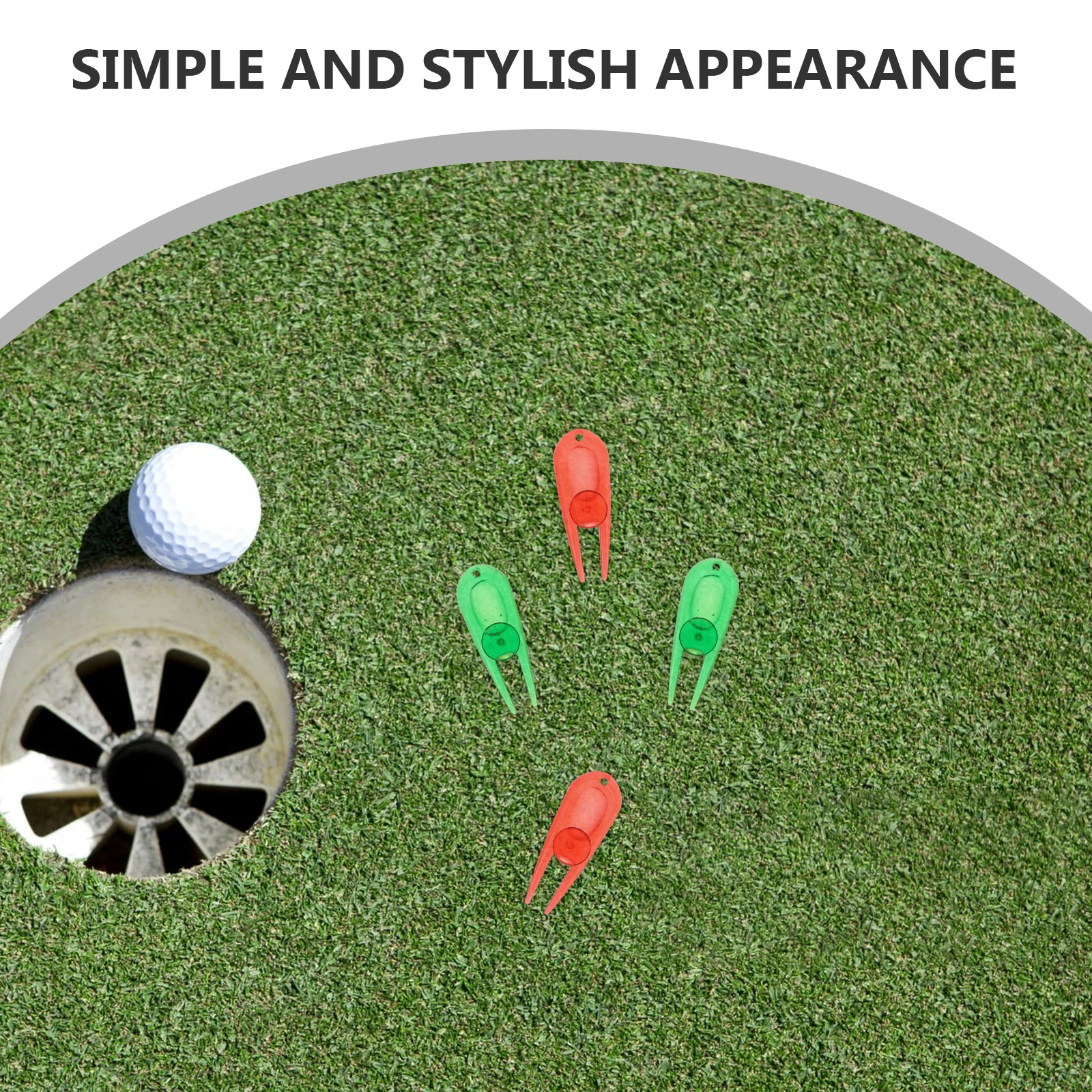 

8pcs Golf Divot Tool Plastic Fork For Turf Repair Portable Ball Marker Green Maintenance Golf Accessories Compact Pitch Fixer