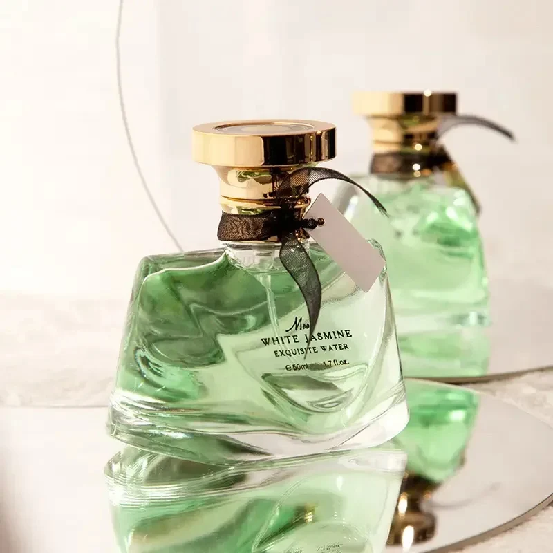 น้ำหอมไวท์จัสมินสำหรับผู้หญิง กลิ่นหอมติดทนนาน โอ เดอ ทอยเล็ตต์ ในขวดคริสตัลเพชร น้ำหอมผู้หญิงหรูหราสง่างาม 50 มล.